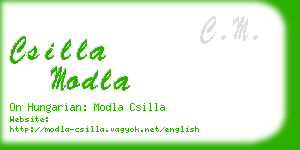 csilla modla business card